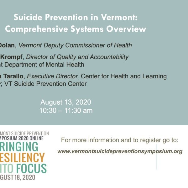 Suicide Prevention in Vermont: Comprehensive Systems Overview