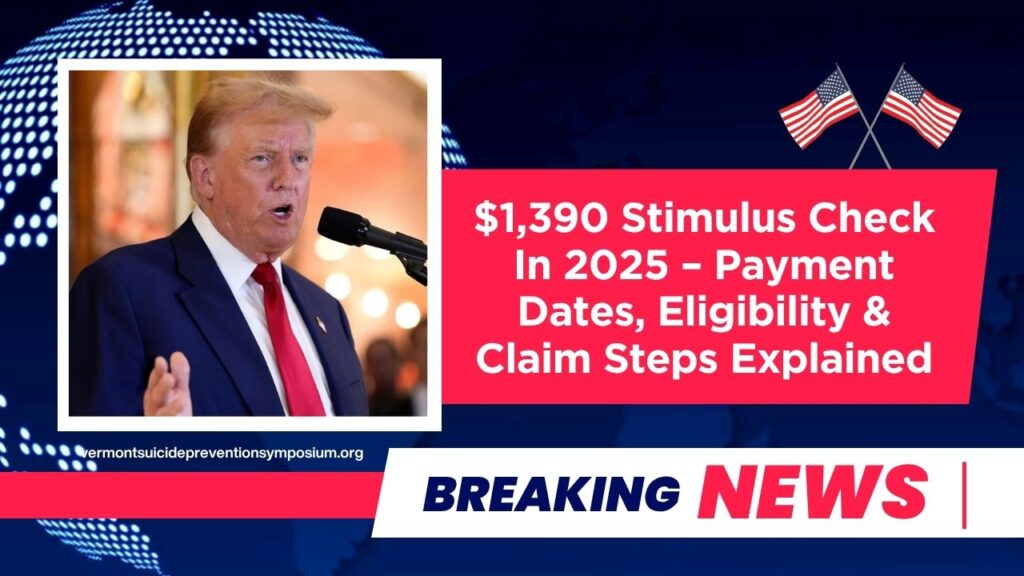 $1,390 Stimulus Check In 2025 – Payment Dates, Eligibility & Claim Steps Explained